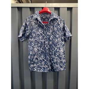 Patagonia Shirt Mens Medium Blue Plaid Short Sleeve Button Up Two Pocket Casual